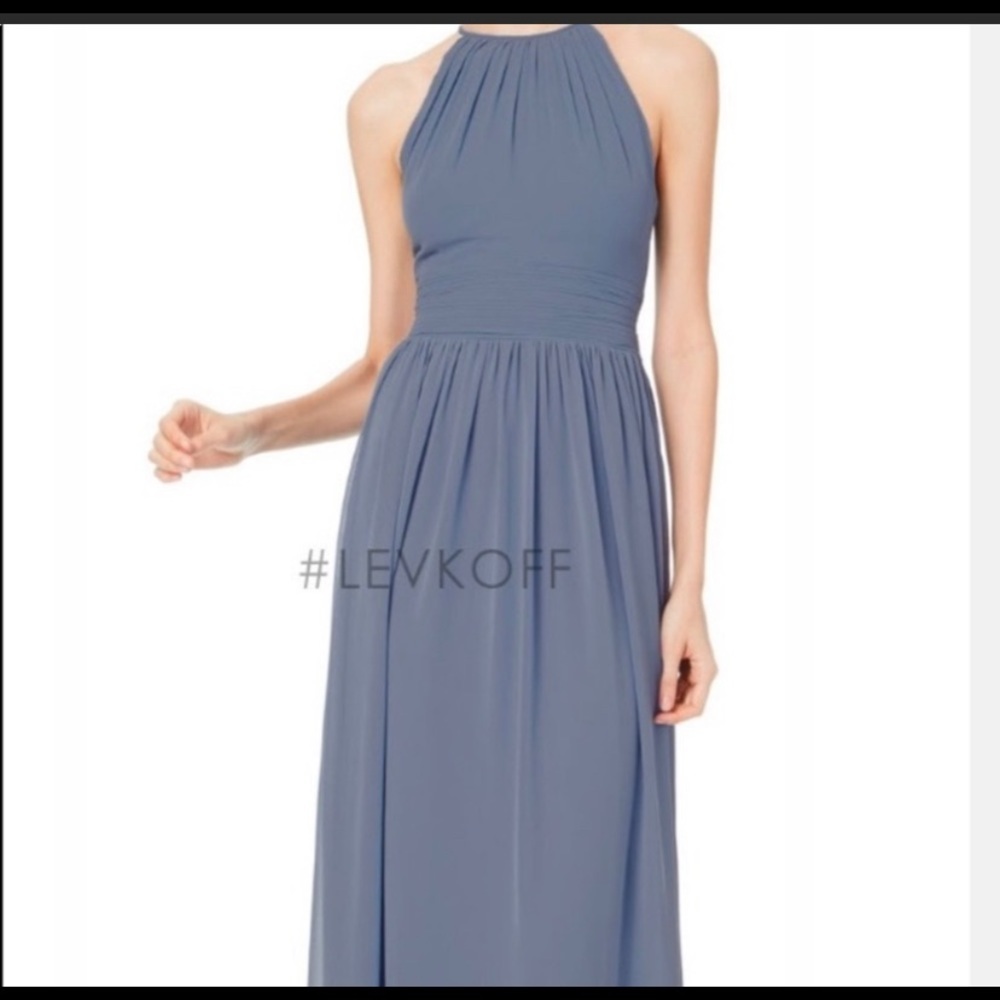 Bill Levkoff chiffon dress in Slate - Picture 3 of 5